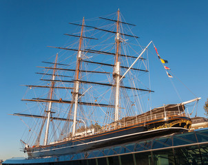 View of the Cutty Sark in London