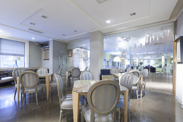 Interior of a hotel restaurant