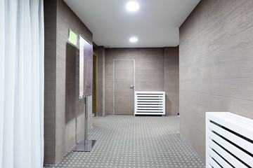 Hotel corridor interior 