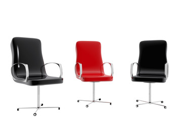 Office chairs.  job interview concept
