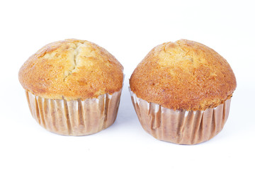 Banana cake in paper cup