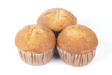 Banana cake in paper cup