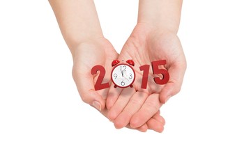 Composite image of hands presenting