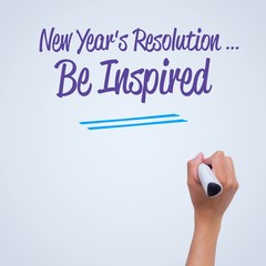 Composite image of new years resolution
