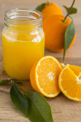 Orange juice in a jar