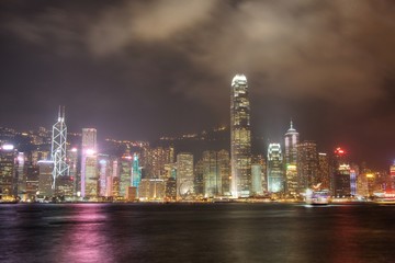 Fototapeta na wymiar Skyline of Hong Kong at Night