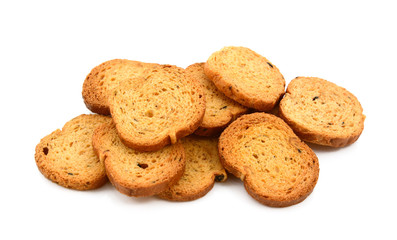 Pile of bite-size Italian crostini