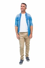 Fototapeta premium Smiling man in casual clothes posing