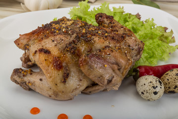 Quail grilled