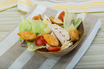 Caesar salad with chicken