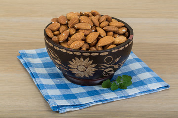 Almond in the bowl
