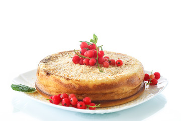 sweet curd pudding with berries