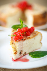 sweet curd pudding with berries