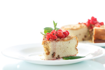 sweet curd pudding with berries
