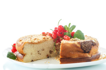 sweet curd pudding with berries