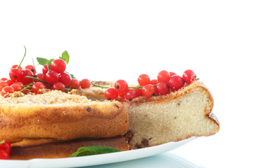 sweet curd pudding with berries