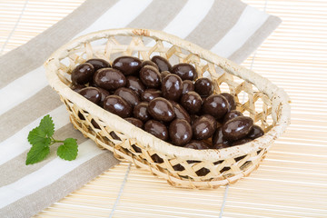 Almond in chocolate