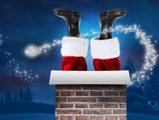 Composite image of santa claus boots