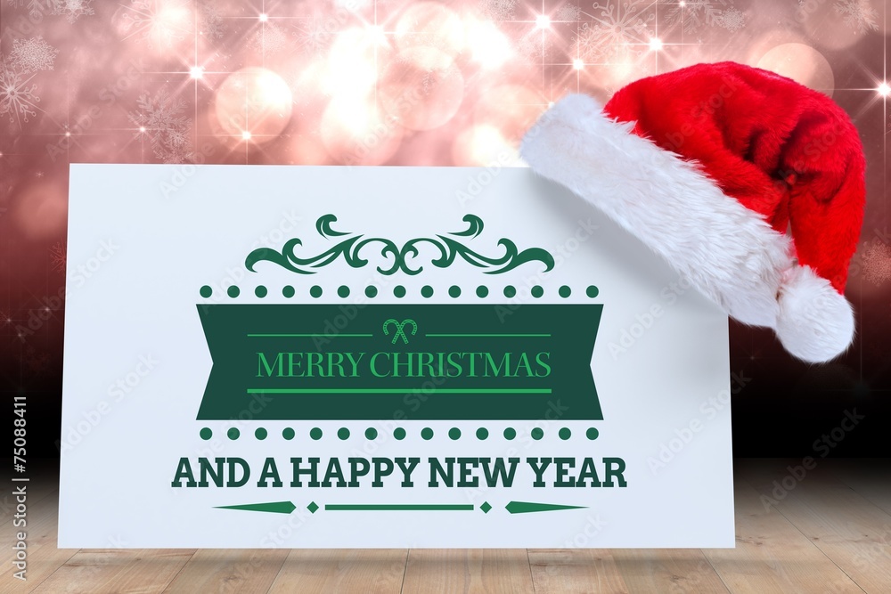 Poster composite image of merry christmas message