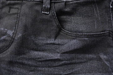 Black denim background