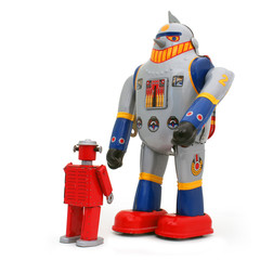 Fototapeta premium 2 robots qui s'opposent