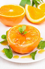 Baked orange decorated mint