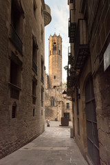 Fototapeta na wymiar Gothic quarter of Barcelona