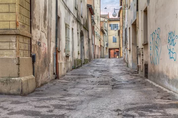 Garden poster Narrow Alley narrow alley in the old town