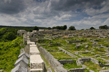 Ancient ruins of a medieval fortress