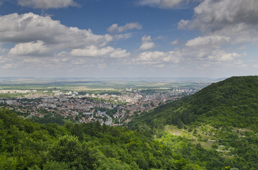 Fototapeta na wymiar A view to the town of Shumen, Bulgaria