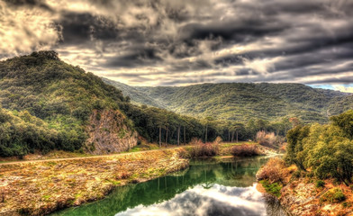 Hills over the Gardon river - France, Languedoc-Roussillon