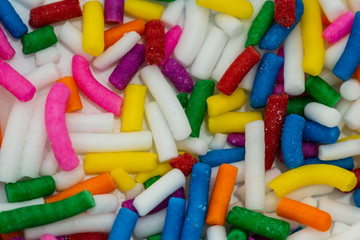 sprinkles of different colors