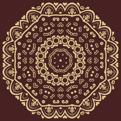 Damask Vector Pattern. Orient Background