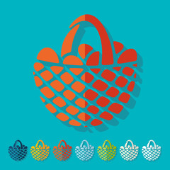 Flat design: easter basket