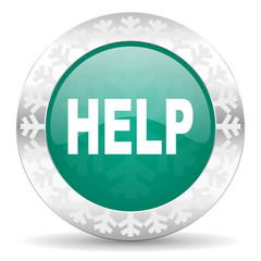 help green icon, christmas button