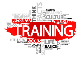 Fototapeta premium TRAINING. Word business collage, vector background