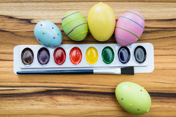 painting easter eggs