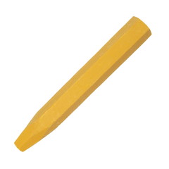 Ocher Crayon Wax Pencil Isolated on White Background