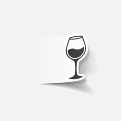 realistic design element: wineglass