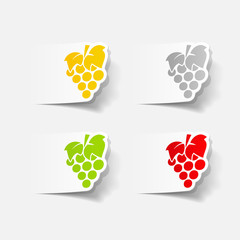 realistic design element: grapes