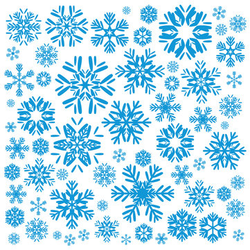Snowflakes and Christmas background