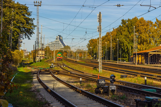 Railroad station in Latvia