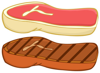 Cartoon Steaks. Collection Set