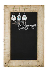 Merry Christmas New Years Chalkboard Blackboard Reclaimed Wood F
