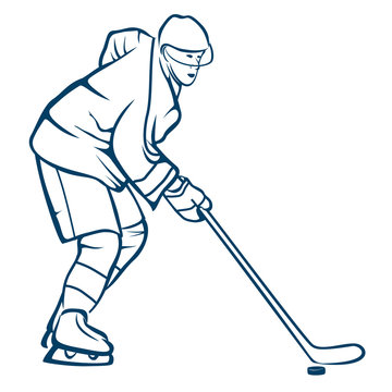 Hockey Player in Action