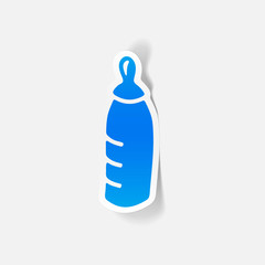 realistic design element: baby bottle