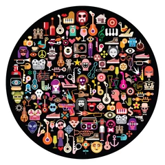 Poster Round art collage