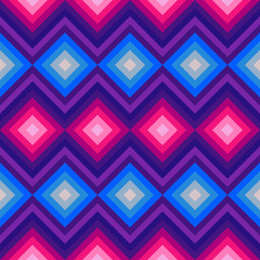 Modern crystal zig zag and rhombus seamless pattern.