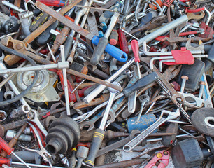 Rusty tools pile