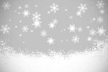 Christmas black and white background snowflakes and light
